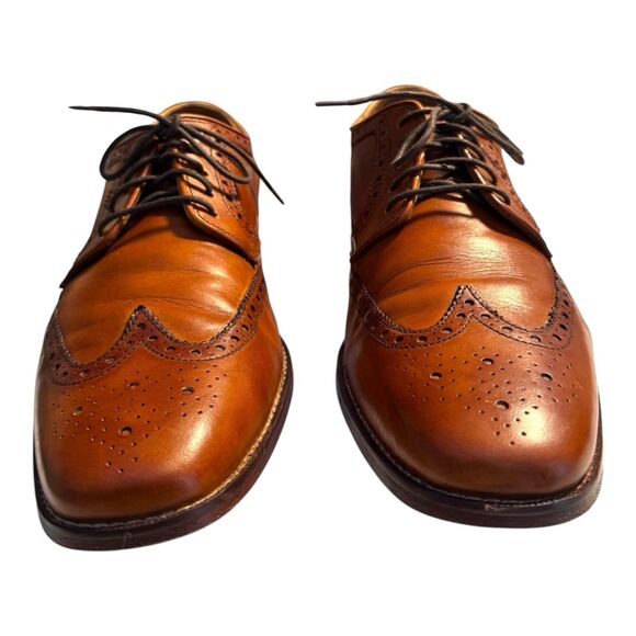Cole Haan Men's Brown Leather Grand OS Wingtip Oxford Dress Shoes Size 11 C20736 - Picture 3 of 9